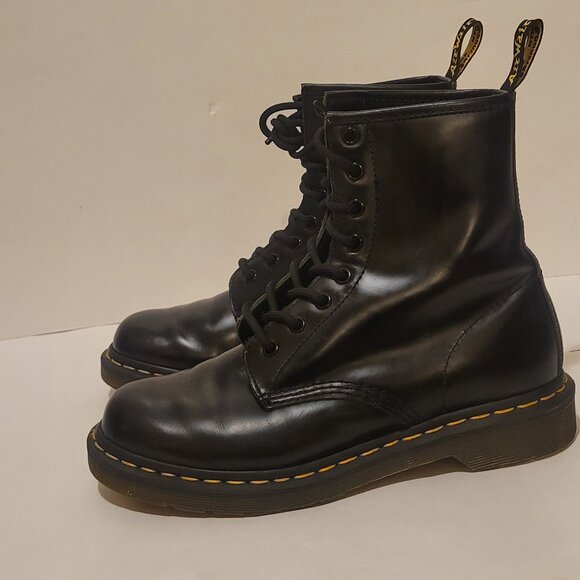 The Original Doc Martens Air Wair 1460 W Black Combat Style Boots US 8 - Picture 6 of 10